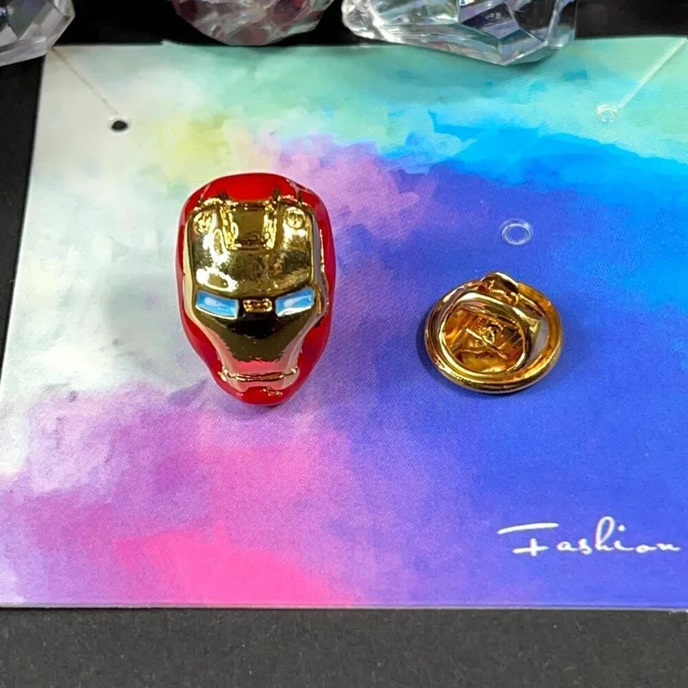 Iron Man Mask Lapel Pin Super Hero Avenger Anime Pin Brooch Accessories Jewelry